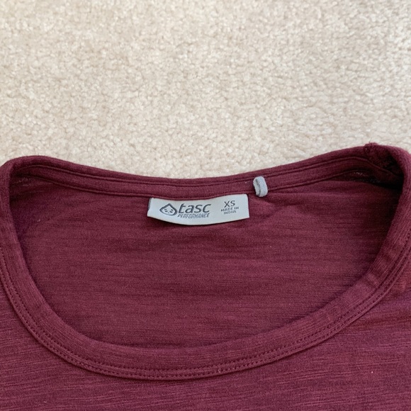 burgundy tasc athletic tee - Picture 2 of 2